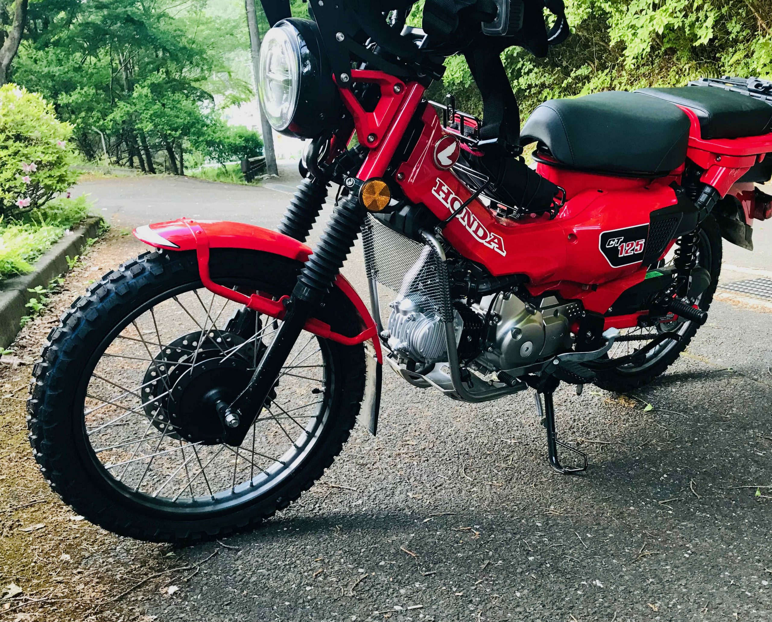 HONDA CT125に、人気のIRC GP-22タイヤを履かせたインプレ記事 